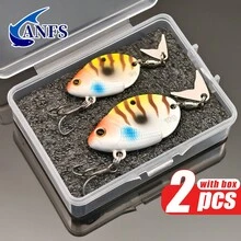 ANFS 2件組 VIB 旋轉匙形路亞附收納盒，多種重量可選，適合釣魚愛好者的釣魚餌禮物 - 彩色 - 查看 6