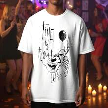 IT Clown T-Shirt: Time To Float, Horror Graphic T-Shirt - White - View 1
