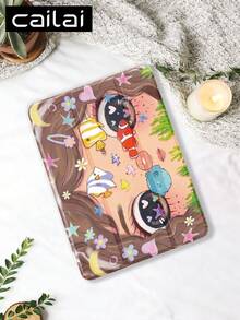 1pc Anime Style Cute Fish Pattern Design Tablet Protective Case, Compatible With IPad 10.2 Inch 2021/2020 10th/9th/8th Generation, (A16) 11 Inch 11th Generation 2025, Compatible With Samsung GalaxyTabA8 10.5 Inch 2022, Tablet Protective Case, Built-In Pen Slot, Supports Auto Sleep/Wake Cover - Multicolor - View 2