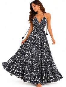 Long Dress Costs Nude - 磨砂黑 - 查看 1