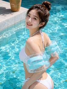 2pcs/Set PVC Inflatable Arm Floats With Arm Sleeves, Unisex, Summer Outdoor Swimming Pool Beach Party Floating Ring, Travel Essential - Multicolor - View 1