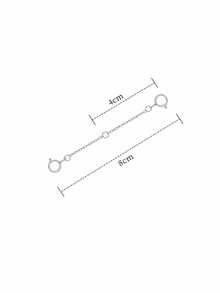 1 pieza Cadena Extensora Versátil y Extendida, Adecuada para Cadena de Extensión de Collar y Pulsera, Accesorio de Cadena Ajustable de Acero Inoxidable que Preserva el Color - Cadena de extensión con hebilla de resorte - Ver 7