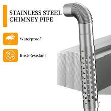 UNHO Hot Tent Stove Elbow Chimney Pipe Brush Accessories Exhaust For Wood Burner Stove - Silver - View 7