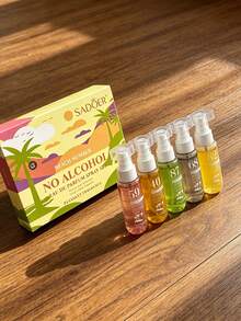 5入/40ml 綜合香調無酒精香氛噴霧組，持久細霧，便攜旅行裝衣物清新噴霧，5種香調，溫和不刺激配方，適用於日常、工作、約會、旅行及休閒聚會 - A - 查看 3
