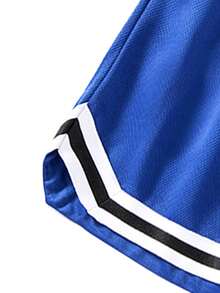Plus Size Men's Summer Outdoor Sports Fitness Running Basketball Shorts - Blue - View 6