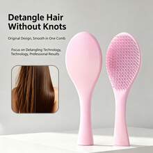 1 buah Sisir Anti Kusut, Cocok untuk Rambut Keriting, Lurus, Basah dan Kering, Sisir Rambut Wanita, Aksesori Rambut, Sisir Penata Rambut Profesional untuk Semua Jenis Rambut - Mengurai, Menghaluskan dan Memijat Kulit Kepala - Bulu Nilon, Gagang Plastik ABS - MultiWarna - View 9