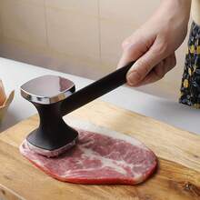 1 pezzo Batticarne in lega di alluminio, per ammorbidire e marinare, battere e sigillare i succhi, martello per carne a doppia faccia adatto per Ringraziamento, Natale, cucina, ristorante, hotel, campeggio, picnic, tutte le stagioni - Multicolore - Visualizzare 3