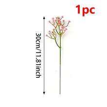 1 Set de 11.81 Pulgadas de Aliento de Bebé Artificial Rosa, Adecuado para Decoración de Bodas y Cumpleaños, Decoración de Arcos, Ramo de Aliento de Bebé DIY, Corona, Decoración del Hogar, Regalo del Día de San Valentín y Decoración Festiva - Multicolor - Ver 14