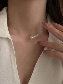 Decorative Necklace Of Faux Pearls. - Pearl - View 1