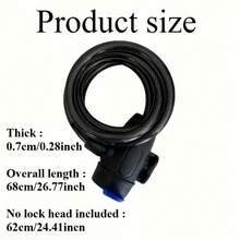 1pc Heavy Duty Motorcycle Lock Chain (Includes 2 Keys) - Anti-Theft Design, Lightweight And Portable, Suitable For Motorcycles, Electric Bikes, Bicycles, Scooters And Trailers, Reinforced Bicycle Security Accessory - Black - View 10
