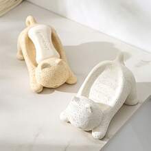 Resin Soap Holder With Drainage Holes Cute Cat Shaped Soap Dish Cat Soap Holder Bathroom Accessories Bathroom Organization Funny Gifts Cute Home Decor Cat Soap Dish Gift - 1pc - View 8