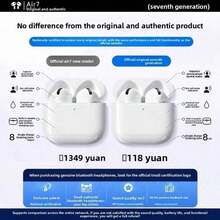 2026 NEW Air5 Air7 Audifonos Inalambricos Ultra Long Standby 40H Playtime Wireless Earbuds Fast Type CCharging Sweatproof Anti Drop Ergonomic In Ear Design Clear Mic Outdoor Fitness Running Music Earphones - 白色 - 查看 6