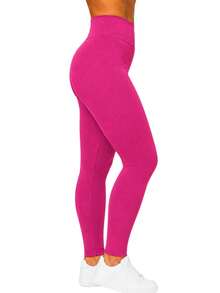 Winter Plush Women's Flannel Legging Pants - 玫紅色 - 查看 2