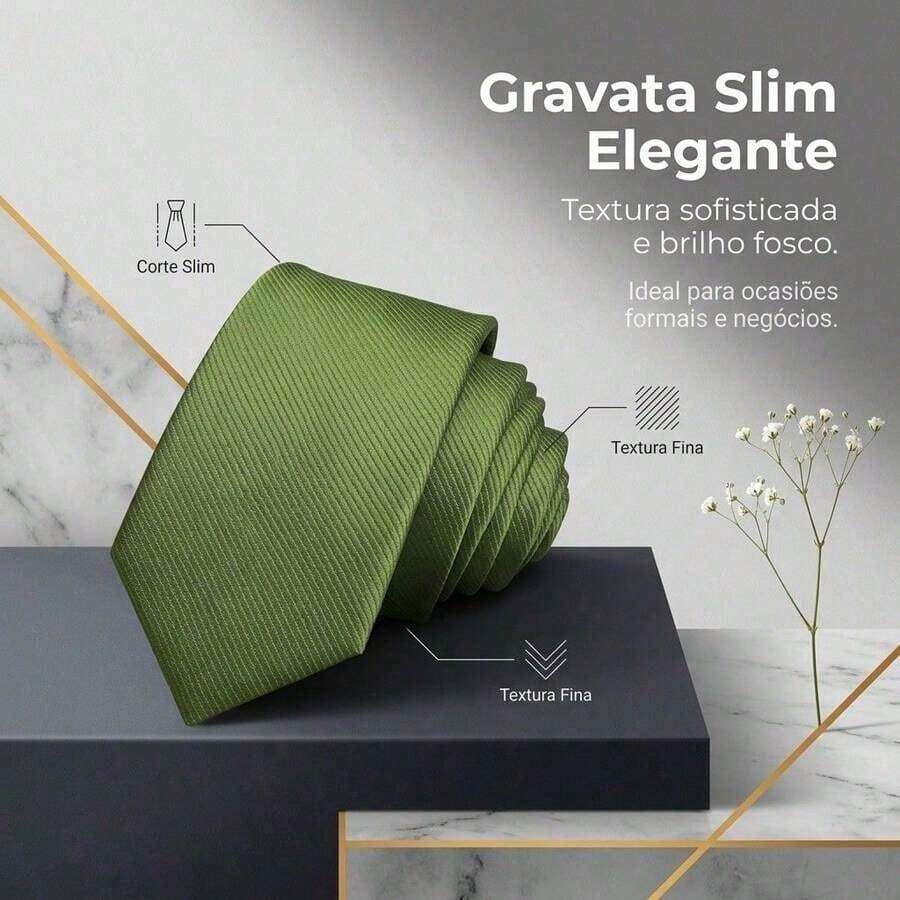 A Matte Twill Tie, A Versatile Tie Suitable For Work, Interviews, And Weddings. - 青檸色 - 查看 1