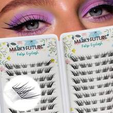 120 Clusters Cat Eye And Fox Eye Style Self-Adhesive False Eyelashes, 9-13Mm C Curl Self-Extension Lashes, Designed For Creating Stunning Makeup Looks. - C - View 8