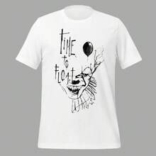 IT Clown T-Shirt: Time To Float, Horror Graphic T-Shirt - White - View 5