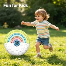 Creative Rainbow Eggshell Electric Bubble Machine, Compact Round Body Anti-Collision, Fully Automatic Bubble Output With Soft Color Matching, Suitable For Baby Home Play, Park Walks, Beach Outings, Ideal Gift For Children's Day, Birthday, Portable Bubble Toy For 3+ Boys And Girls - Multicolor - View 5