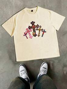 ART OF GOD ON DISPLAY, Custom Graphic Tees For Men - Men's Tees. Casual And Stylish Summer Short-Sleeve Tees Made Of 100% Cotton - 杏子 3 - 查看 1