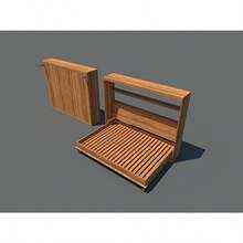 Plano de cama horizontal Murphy cama de pared Queen Planes de carpintería DIY - Natural - Ver 6