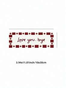 1pc Frameless 'Love You, Bye' Plaid Star Banner Canvas Wall Art - Hallway & Above Door Decor, Whimsical Quote Print For Apartment, Bedroom, Dorm, Living Room, Home Office Classroom, Party Decor & Best Gift Choice - Cartoon - View 8