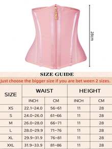 1Pc Colombian Waist Trainer,Waist Cincher Zipper Front Compression Bustier, Women Shapewear, Curves - Multicolor - View 11