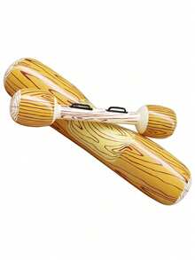 1/2 Pair Inflatable Water Bumper Balls With Wood Grain Pattern, Adult Floating Raft Inflatable Game Sticks For Interactive Play - Multicolor - View 10