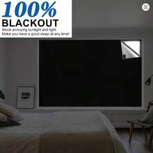 Oxford Fabric Blackout Curtains, No-Drill Hook And Loop DIY Cuttable Sunshade Fabric, Suitable For Bedroom And Car - A - View 2
