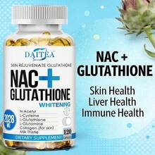 Daitea NAC & Glutathione Daily Supplement Capsules, 120 Count - 2bottel - 查看 2