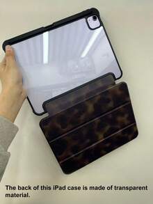 Niche Ins-Style Premium Vintage Amber Color Tri-Fold Cute Tablet Protective Case, Compatible With IPad 11th Gen/Pro 2025/10th Gen/Air 7/6, With Pencil Slot Anti-Bending, 11-Inch Unisex For Boys And Girls, Actual Product May Slightly Differ In Color Due To Lighting And Display - Brown - View 7