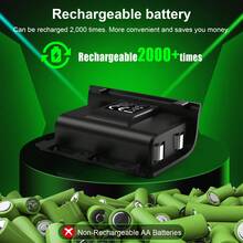 Rechargeable Battery For Xb-Ox Series X/S Controller, High Power Fast Charging, Long Battery Life Gaming Time, Multiple Protection Intelligent Chip, Reusable, Compatible With Multiple Xb-Ox Models - View 6