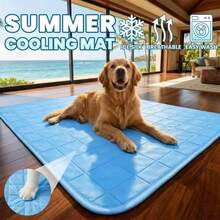 Cooling Ice Silk Pet Mat Breathable Non Slip Dog Cat Sleeping Pad Summer Heat Relief Cushion For Small Medium Pets - Blue - View 12