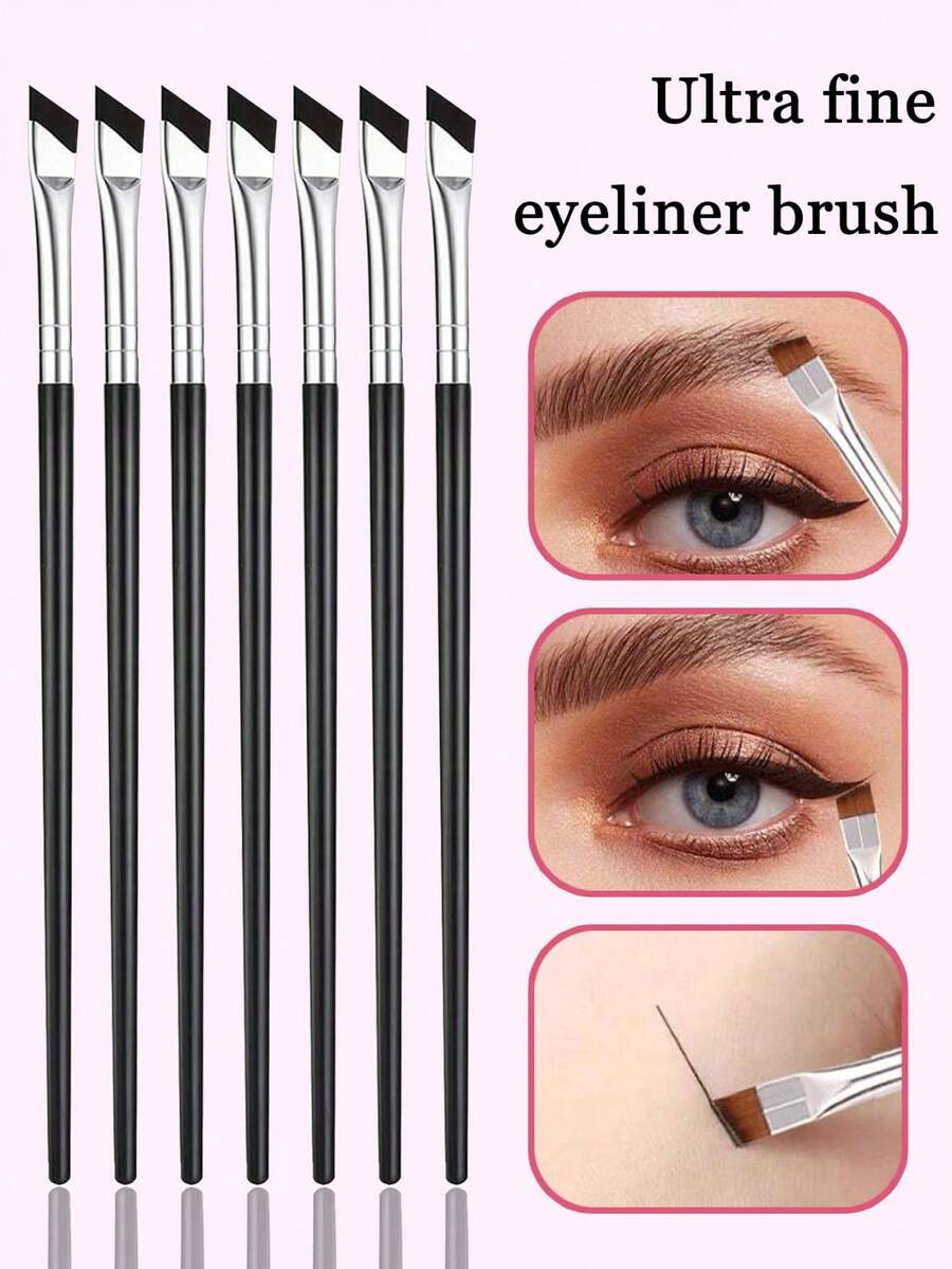 9/7/3 Stücke gewinkelte Lidschatten-Make-up-Pinsel, ultradünne weiche Borsten, einfach perfekten Eyeliner zeichnen, Präzisions-Detailpinsel für die Augen, geeignet für flüssige und Gel-Eyeliner-Stifte, unverzichtbare Wahl für Anfänger, Lidschattenpinsel