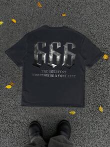 Men T-Shirts - 黑色 - 查看 2