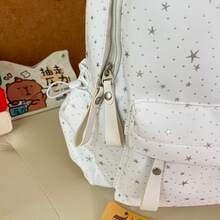 1pc Star Print Fashion Backpack With Pendant, Unisex Back To School Gift, Stylish Star Student School Bag, Large Capacity Portable Women's Backpack, Suitable For Primary, Middle, High School And College Students, Laptop Bag, High Quality Women's Bag, Great Holiday Gift And Travel Essential, Can Hold Summer Clothes - Multicolor - View 5