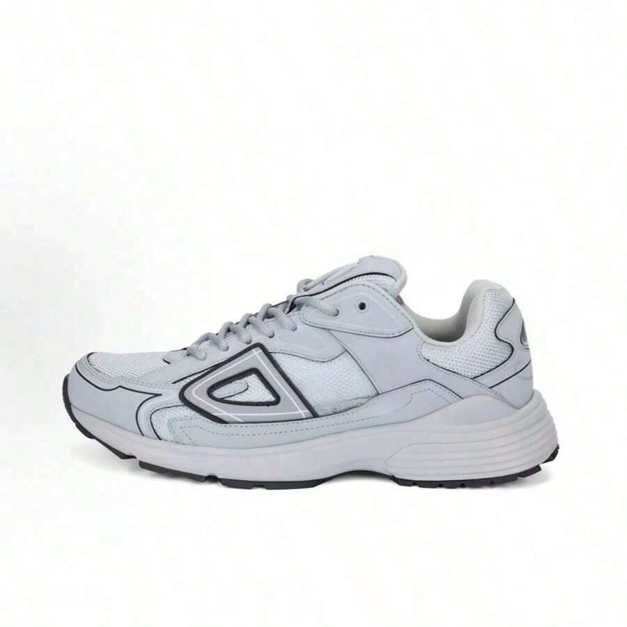 New CD B30 Men's Printed Breathable  CD Sneakers, Dad Shoes, Height-Increasing Outdoor Casual Shoes - Gray - 查看 1