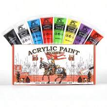 Juego de Marcadores Acrílicos Mobee Profesional Estándar Europeo Metálicos & Clásicos, 8 piezas, Adecuado para Principiantes que Aprenden y Artistas Profesionales de Pintura Avanzada - Conjuntos - Ver 13