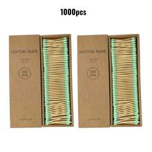 1000pcs Natural Bamboo Double-Ended Cotton Swabs - View 10