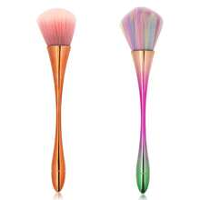 MyAoKuE-Up 1/2/3 Stück gebogene, taillenähnlich geformte flauschige Make-up-Pinsel, weiche synthetische Borsten, mehrfarbige Gesichts-Pinsel, multifunktionale Applikatoren für Rouge, Bronzer, Highlighter und Fixierpuder, für tägliches DIY-Make-up, Outdoor und Reisen - Verschiedenfarbig - Übersicht 13