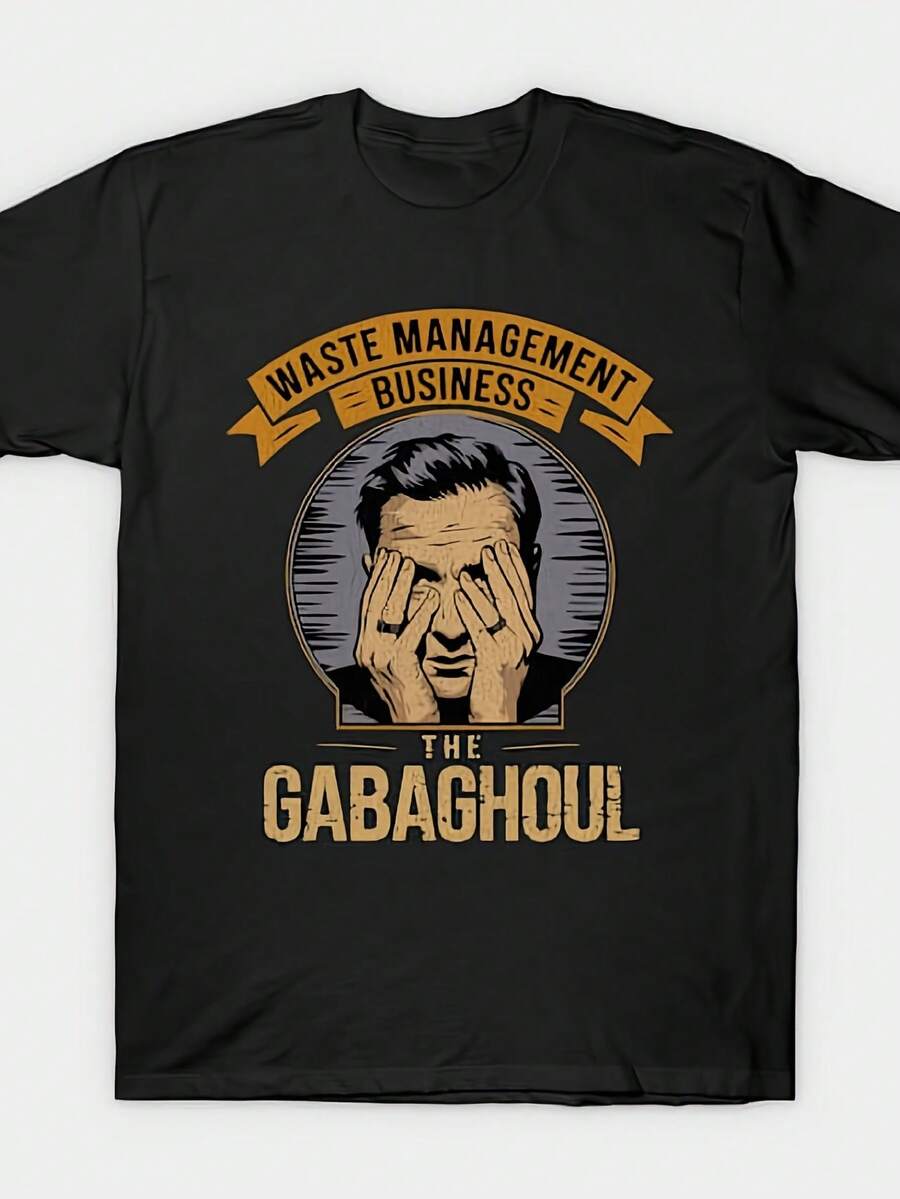 Negocio de Gestión de Residuos La camiseta de algodón Gabaghoul Sopranos para hombre y mujer - Diseño gráfico divertido, camiseta negra informal, adecuada para todas las estaciones, camiseta de moda, camiseta estampada de colores vivos, cómoda de llevar, una excelente elección. - Negro - Ver 1