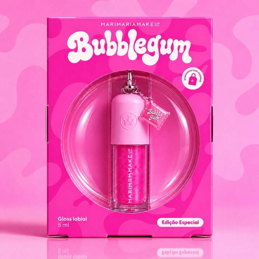 Mari Maria Makeup Óleo Gloss Labial Lip Juice Bubblegum Mari Maria Hidratante Brilho Efeito Glow - Bubblegum - Visão 1