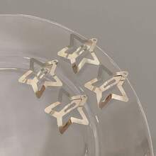 Elegant Star Hair Clip Kit - BB Silver Style Clips INS Y2K - 銀色 - 查看 2