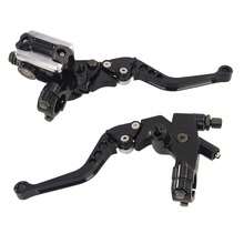 Universal 22MM CNC Aluminum Alloy Motorcycle Brake Master Cylinder, 1 Pair 6-Position Adjustable Hydraulic Clutch Lever & Brake Handle, Motorcycle Modification Parts - A - View 12