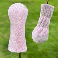 1PC Light Pink Plush Leopard Print Golf Head Covers, Fits Driver, Fairway Wood And Hybrid Clubs, Universal Design For Men & Women Golfers, Durable & Stylish Golf Club Protective Covers - Multicolor - View 11