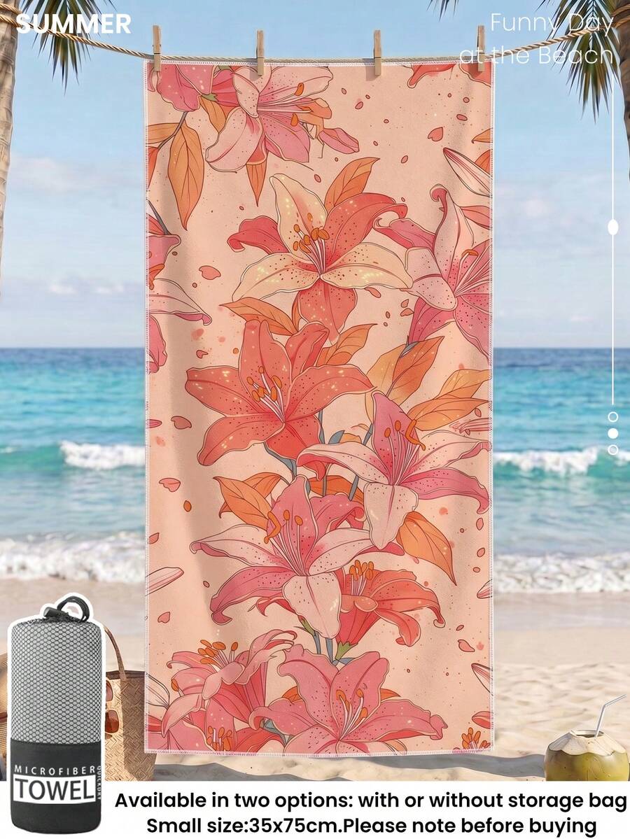 1件裝沙灘浴巾，海灘必需品，度假與浴室裝飾，超強吸水，適用於浴室、游泳、健身、瑜伽，柔軟微纖維，輕便攜帶，防風、防曬、防沙，夏季旅行
