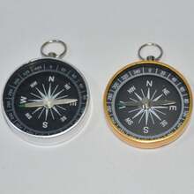 FUOYLOO 1pc Portable Mini Hiking Compass Set, Made Of High Transparency Material, Multi-Functional Survival Keychain Compass, Suitable For Outdoor Camping, Hiking And Navigation Scenarios - Black - View 12