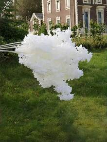 1pc Artificial Flower, Fake Flower, DIY Bouquet, Wedding Home Decor Arrangement, Without Vase, Fake Plant, Autumn Decoration, Room, Desk, Garden Decor, Room Decor Supplies, Garden Decor, Wedding Decoration Flowers, Garden Accessories Summer, Artificial Flowers Outdoor In Pots, Room Decor Bedroom, - White - View 3