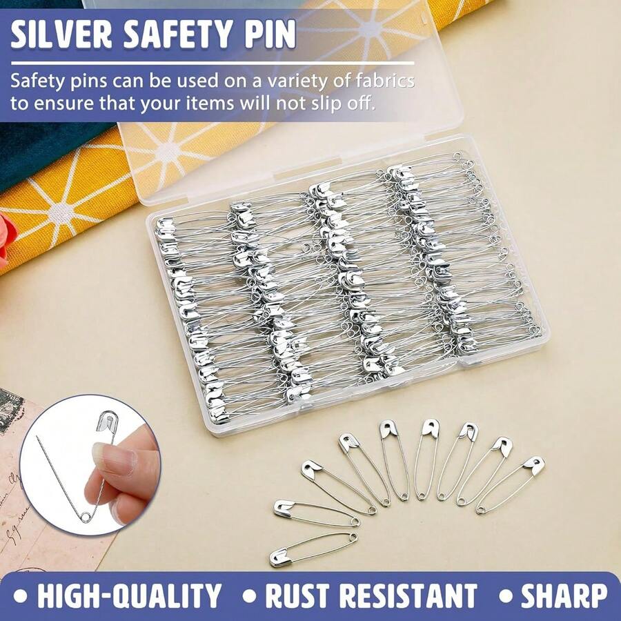 Safety Pins, Multiple Sizes Available, Used For Clothing Labels, Knitting Stitch Markers, Garment Making And Handmade Sewing Projects Sewing Accessories - Regular Model - View 1