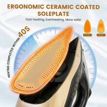 SUPERLEX 8-In-1 LED Screen Cordless Steam Iron With Ceramic Soleplate, 3200W Fast Heating, 320ML Large Water Tank, Anti-Scale & Anti-Drip. Supports Dry Ironing, Spray, Steam, Air Ironing; 2.1m Visible Range, Clear Indicator & Powerful Steam, Ideal For Home An - View 6