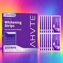 14pcs Teeth Whitening Strips, Suitable For Sensitive Gums, Whitens Teeth, Purple Whitening Strips, Removes Yellow Stains, Effectively Improves Tooth Shade, Brightens Smile - Strip - View 15