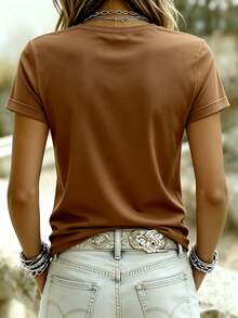 Featuring A Cocktail Print Inspired By Amalfi, Perfect For A Bold Outfit, Casual Sportswear, Elegant Women's Clothing, Short-Sleeved Crew Neck T-Shirt. - 白色 - 查看 11
